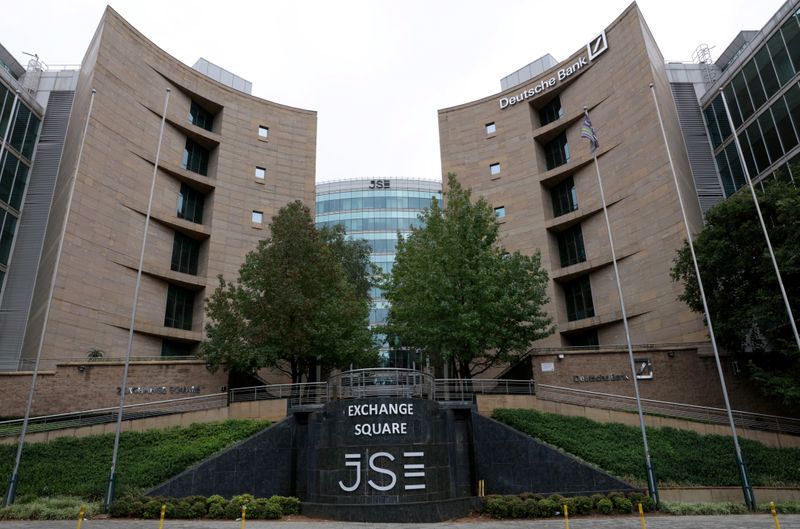 &copy; Reuters. A general view of the Johannesburg Stock Exchange (JSE) in Sandton, South Africa, March 30, 2020. REUTERS/Siphiwe Sibeko