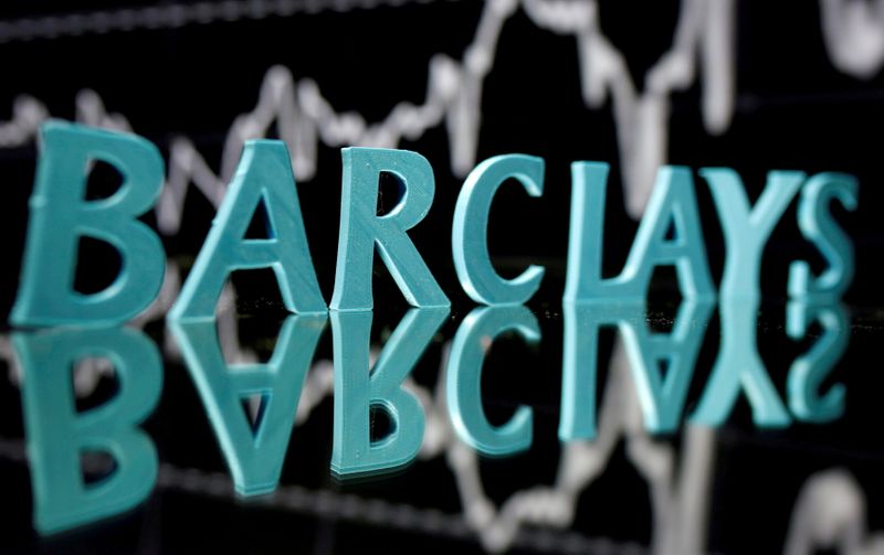 &copy; Reuters. FILE PHOTO: The Barclays logo is seen in front of displayed stock graph in this illustration taken June 21, 2017. REUTERS/Dado Ruvic/Illustration/File Photo