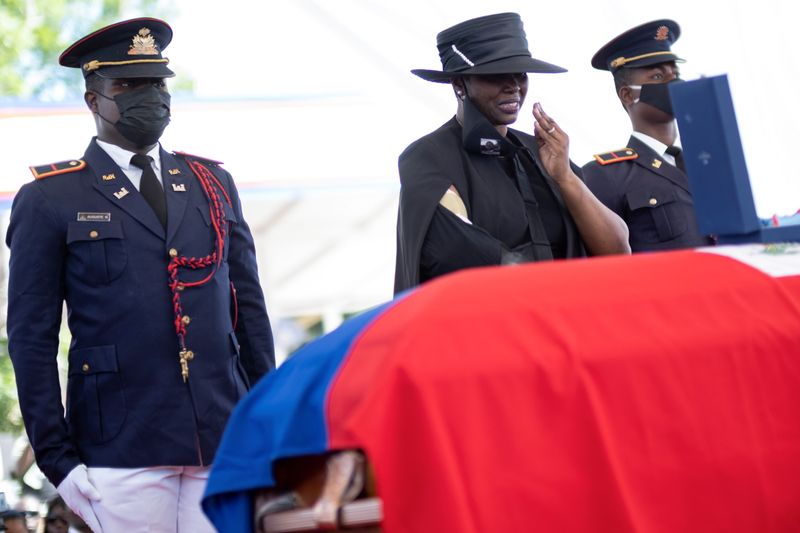 &copy; Reuters. Funeral do presidente assassinado do Haiti Jovenel Moise
 23/7/2021   REUTERS/Ricardo Arduengo