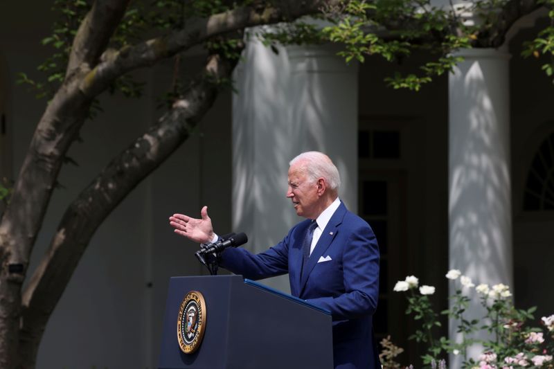 &copy; Reuters. FILE PHOTO: U.S. President Joe Biden delivers remarks during an event to celebrate the 31st anniversary of the Americans with Disabilities Act (ADA) in the White House Rose Garden in Washington, U.S., July 26, 2021. REUTERS/Evelyn Hockstein