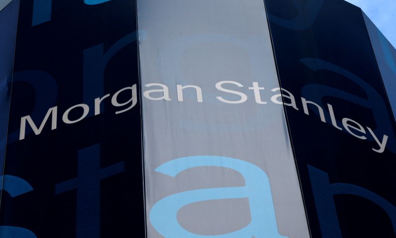 &copy; Reuters. Il logo della società finanziaria Morgan Stanley a New York, New York, 20 gennaio 2015. REUTERS/Mike Segar
