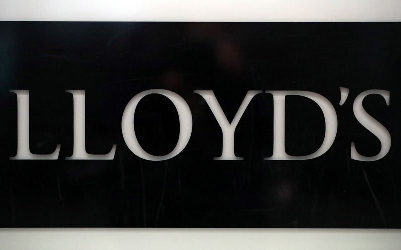 &copy; Reuters. FILE PHOTO: Signage is seen inside the Lloyd's of London building in the City of London financial district in London, Britain, April 16, 2019. REUTERS/Hannah McKay