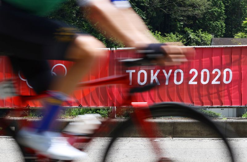 &copy; Reuters. Prova de ciclismo durante a Olimpíada Tóquio 2020
24/07/2021 Pool via Reuters/Tim de Waele