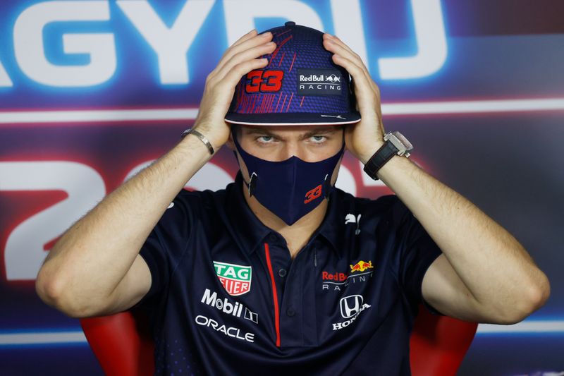 &copy; Reuters. Fórmula Uno F1 - Gran Premio de Hungría - Hungaroring - Max Verstappen de Red Bull durante una conferencia de prensa antes del Gran Premio de Hungría, 29 de julio de 2021. REUTERS/Florion Goga