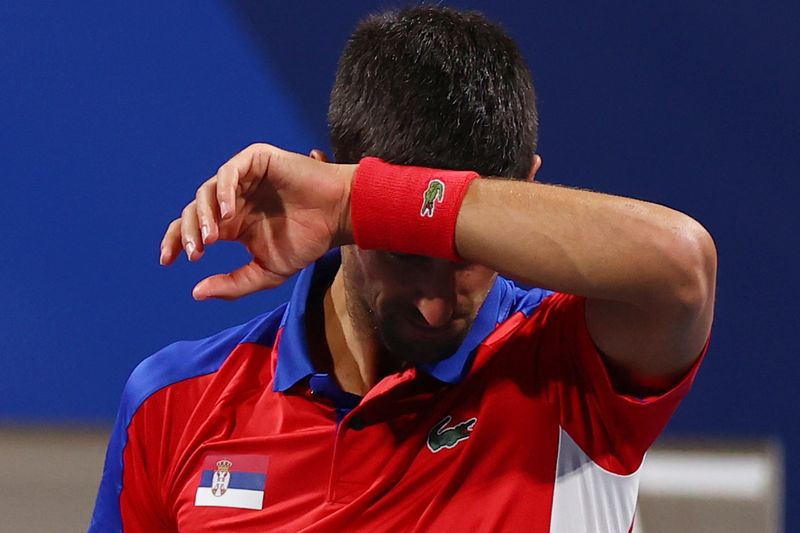 &copy; Reuters. Djokovic no  Ariake Tennis Park
30/7/2021 REUTERS/Edgar Su