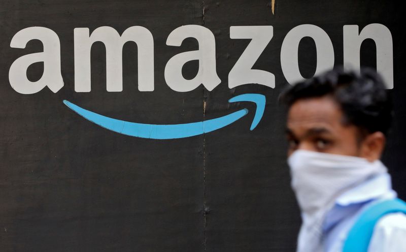 © Reuters. Logo da Amazon fotografado em Mumbai, Índia 
19/03/2021
REUTERS/Francis Mascarenhas