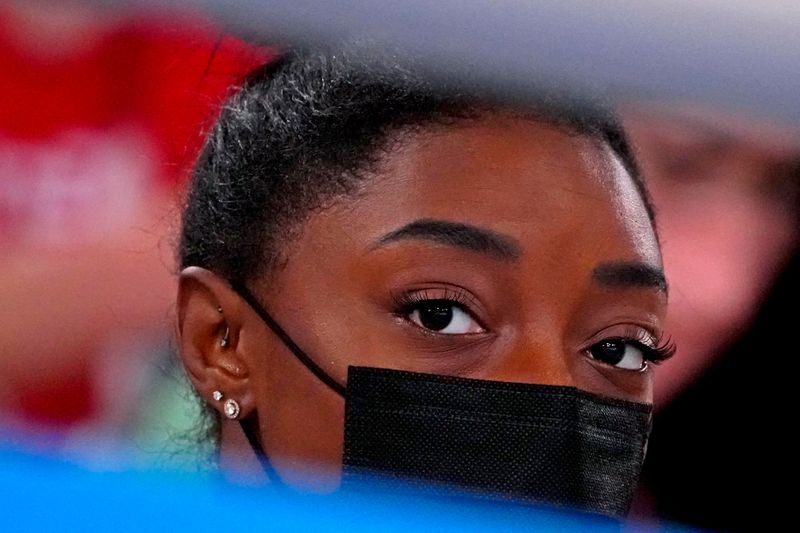 &copy; Reuters. Simone Biles nos Jogos de Tóquio
 29/7/2021   Robert Deutsch-USA TODAY Sports