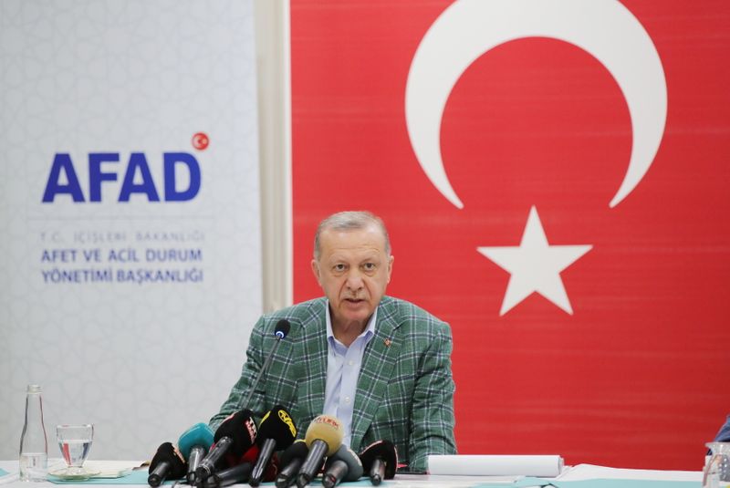 &copy; Reuters. الرئيس رجب طيب أردوغان يتحدث في مرمريس بتركيا يوم 31 يوليو تموز 2021. صورة لرويترز محظور إعادة بيعها أو وضعها في أرشيف.