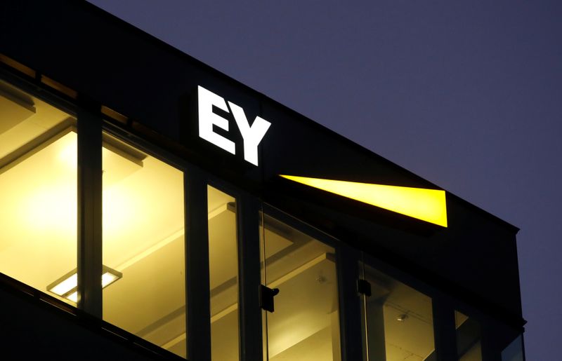 &copy; Reuters. The logo of Ernst & Young is seen at a branch in Zurich, Switzerland October 24, 2018. REUTERS/Arnd Wiegmann/Files