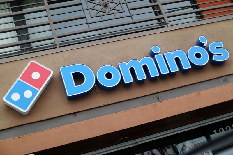 &copy; Reuters. FILE PHOTO: A Domino's Pizza restaurant is seen in Los Angeles, California, U.S. July 18, 2018. REUTERS/Lucy Nicholson//File Photo