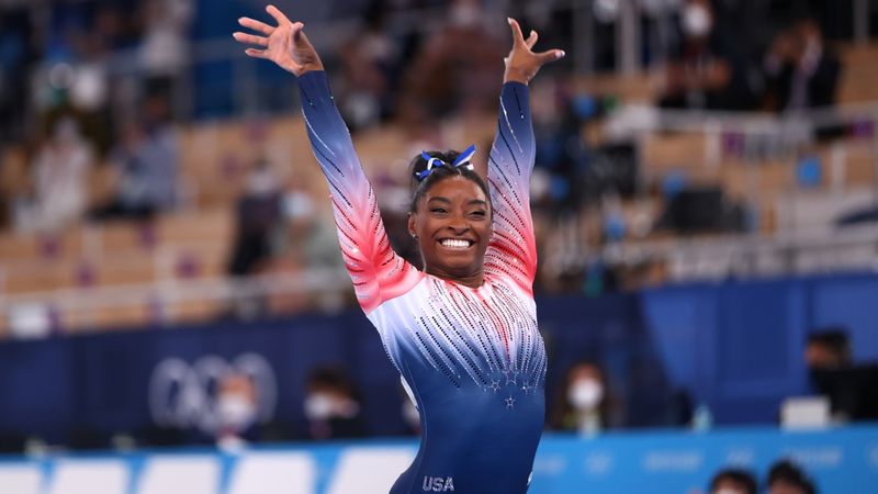 &copy; Reuters. Simone Biles se apresenta na final da trave de equilíbrio nos Jogos de Tóquio
03/08/2021
REUTERS/Lindsey Wasson