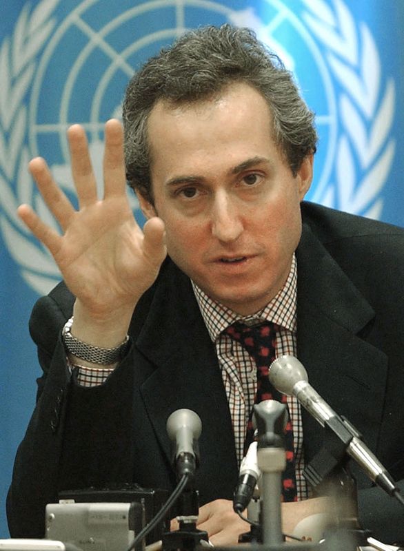 © Reuters. ستيفان دوجاريك المتحدث باسم الأمم المتحدة في صورة من أرشيف رويترز.