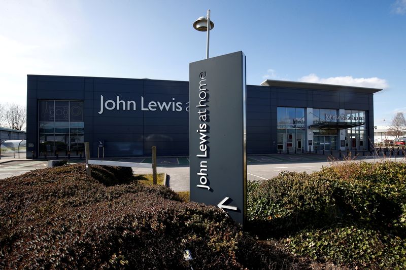 &copy; Reuters. FILE PHOTO: A view of a 'John Lewis at home' store that is closed due to the coronavirus disease (COVID-19) lockdown in Chester, Britain, March 24, 2021. REUTERS/Jason Cairnduff/File Photo