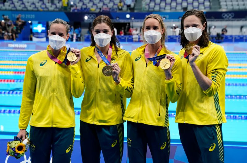 &copy; Reuters. 　東京五輪の競泳でオーストラリアは同国史上最多９個の金メダルを獲得したが、その背景には選手のパフォーマンス向上を目的とした新しいデータ分析システムに切り替えたことがあった
