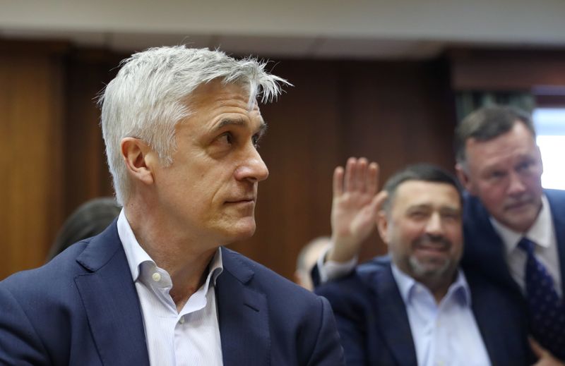 &copy; Reuters. U.S. investor and founder of the Baring Vostok private equity group Michael Calvey, who is under house arrest on suspicion of fraud, attends a court hearing in Moscow, Russia February 10, 2020. REUTERS/Evgenia Novozhenina