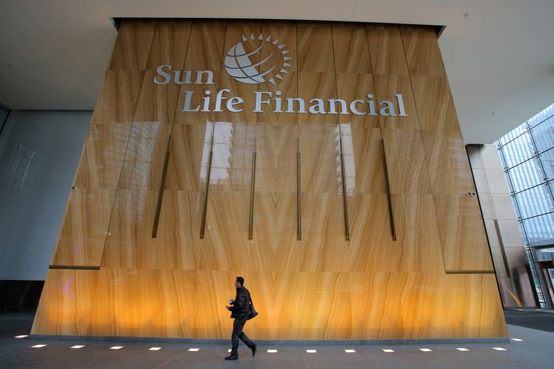 &copy; Reuters. The Sun Life Financial logo is seen at their corporate headquarters of One York Street in Toronto, Ontario, Canada, February 11, 2019.  REUTERS/Chris Helgren/Files
