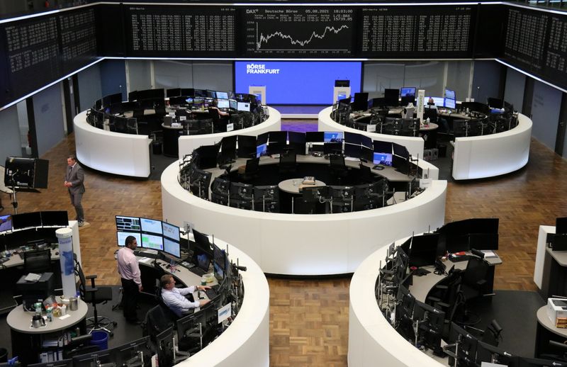 &copy; Reuters. The German share price index DAX graph is pictured at the stock exchange in Frankfurt, Germany, August 5, 2021. REUTERS/Staff
