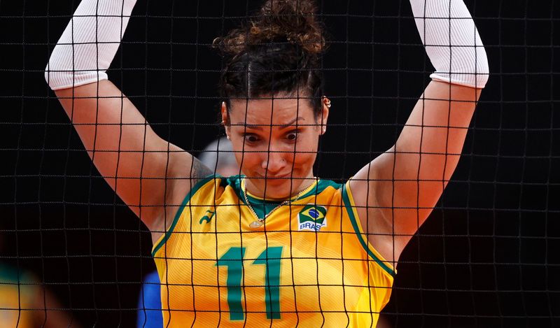 &copy; Reuters. Tandara durante partida entre Brasil e Quênia na Olimpíada de Tóquio
02/08/2021 REUTERS/Valentyn Ogirenko