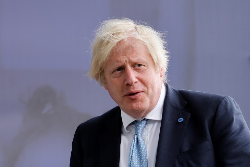 &copy; Reuters. FILE PHOTO: Britain's Prime Minister Boris Johnson arrives on the second day of the Global Education Summit in London, Britain July 29, 2021. Tolga Akmen/Pool via REUTERS