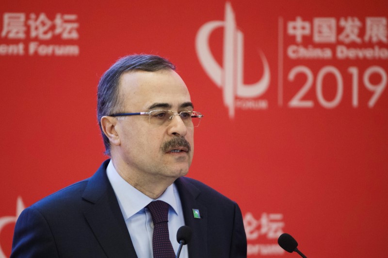 &copy; Reuters. FILE PHOTO: Saudi Aramco CEO Amin H. Nasser attends the China Development Forum in Beijing, China, March 25, 2019. REUTERS/Thomas Peter/File Photo