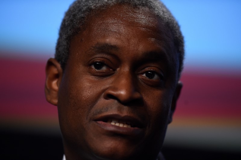 &copy; Reuters. FILE PHOTO: President and Chief Executive Officer of the Federal Reserve Bank of Atlanta Raphael W. Bostic speaks at a European Financial Forum event in Dublin, Ireland February 13, 2019. REUTERS/Clodagh Kilcoyne  