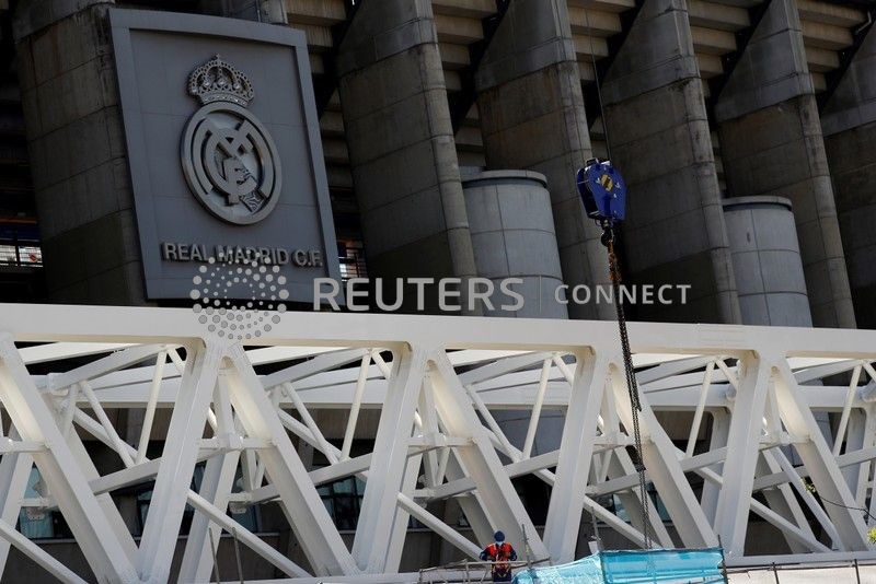 &copy; Reuters. Estádio Santiago Bernabéu, do Real Madrid, passa por reformas
REUTERS/Susana Vera