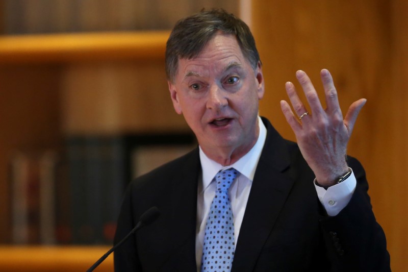 &copy; Reuters. Chicago Federal Reserve Bank President Charles Evans speaks during the Global Interdependence Center Members Delegation Event in Mexico City, Mexico, February 27, 2020. REUTERS/Edgard Garrido