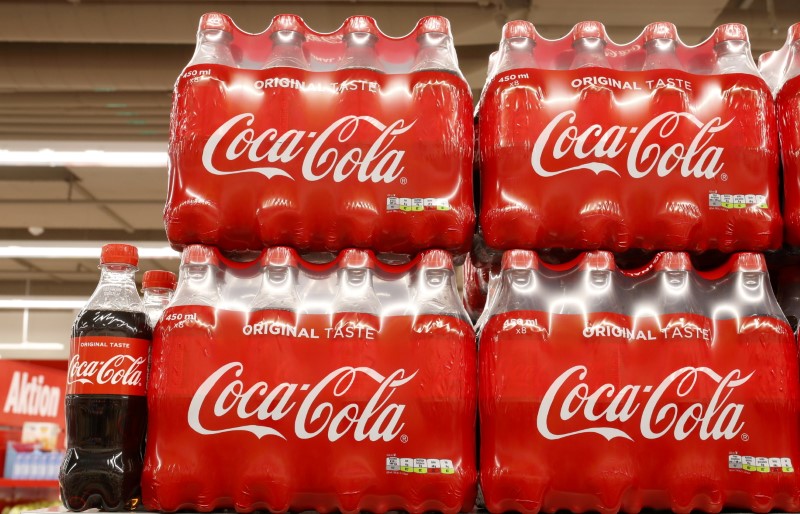 &copy; Reuters. FILE PHOTO: Bottles of Coca-Cola are displayed at a supermarket of Swiss retailer Denner, as the spread of the coronavirus disease (COVID-19) continues, in Glattbrugg, Switzerland June 26, 2020. REUTERS/Arnd Wiegmann/File Photo
