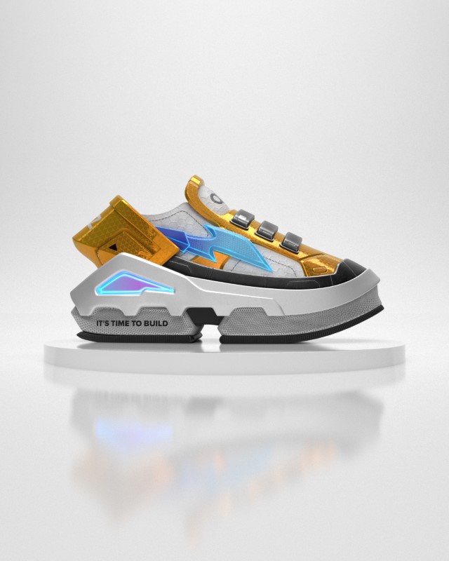 © Reuters. A virtual sneaker made by digital fashion company RTFKT in collaboration with the fund A16z is seen in this render obtained by Reuters on August 10, 2021. RTFKT INC/Handout via REUTERS THIS IMAGE HAS BEEN SUPPLIED BY A THIRD PARTY. MANDATORY CREDIT. NO RESALES. NO ARCHIVES.