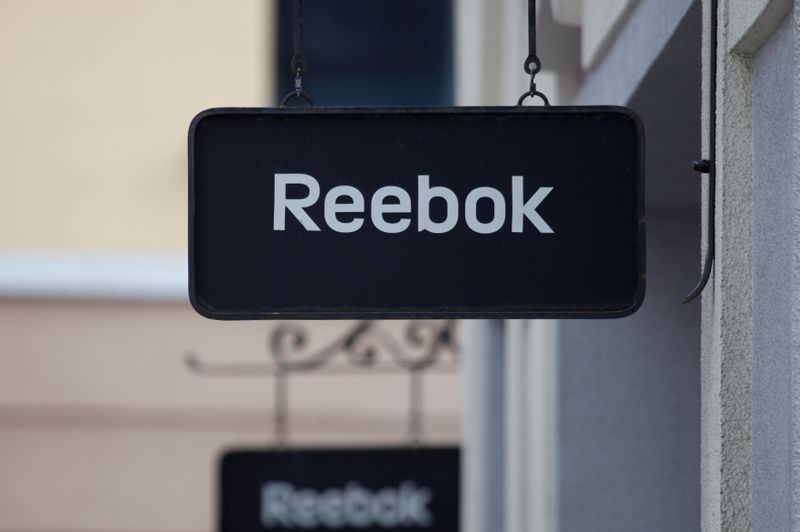 &copy; Reuters. FILE PHOTO: Boards with Reebok store logo are seen on a shopping center at the outlet village Belaya Dacha outside Moscow, Russia, April 23, 2016.  REUTERS/Grigory Dukor/File Photo