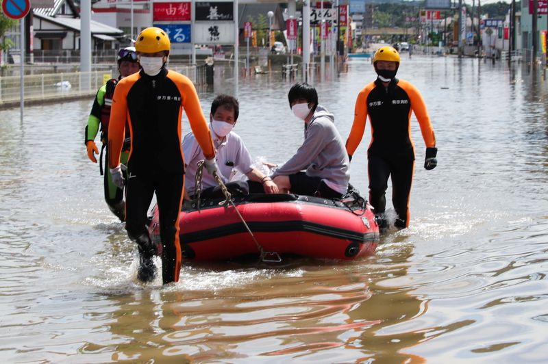 Torrential rains lash Japan, three feared dead after landslide