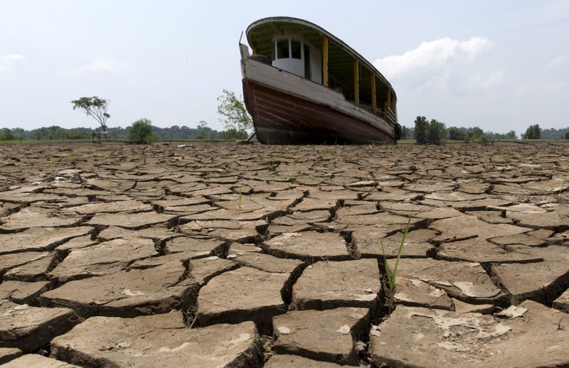 &copy; Reuters. 米国や中国、ブラジルなど世界各国で、気候変動による水不足から水力発電所が電力供給の縮小に追い込まれている。写真はブラジル・マナウスで２０１５年１０月撮影（２０２１年　ロイ