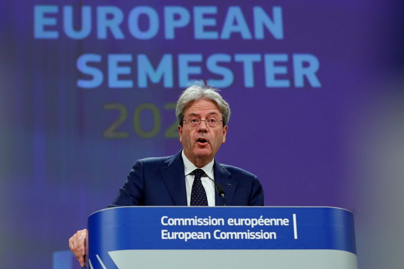 &copy; Reuters. Il commissario europeo all'Economia Paolo Gentiloni a Bruxelles, Belgio, 2 giugno 2021 REUTERS/Johanna Geron/Pool