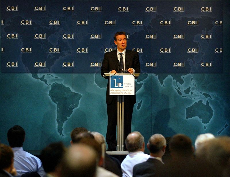 &copy; Reuters. FILE PHOTO: Then Royal Mail Chief Executive Adam Crozier speaks at a business breakfast during the CBI conference at the International Convention Centre in Birmingham, central England, November 9, 2004. REUTERS/Darren Staples/File Photo