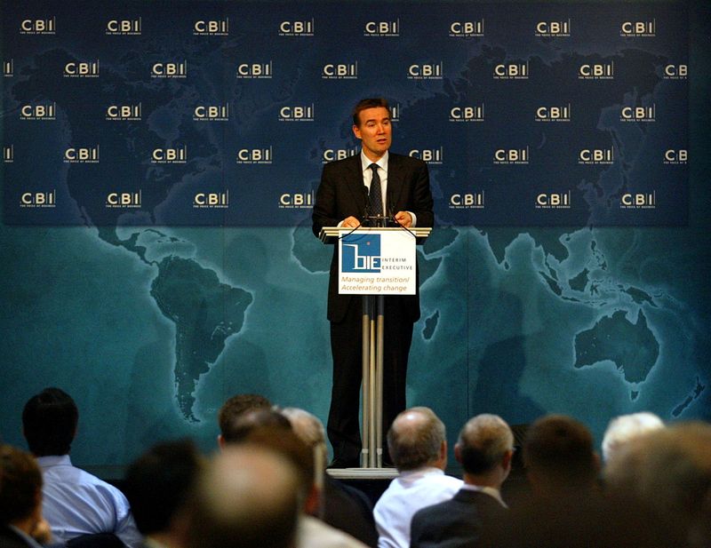 &copy; Reuters. FILE PHOTO: Then Royal Mail Chief Executive Adam Crozier speaks at a business breakfast during the CBI conference at the International Convention Centre in Birmingham, central England, November 9, 2004. REUTERS/Darren Staples