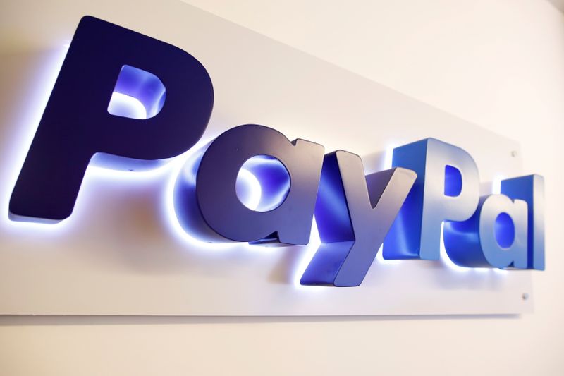 &copy; Reuters. FILE PHOTO: The PayPal logo is seen at a high-tech park in Beersheba, southern Israel August 28, 2017. Picture taken August 28, 2017. REUTERS/Amir Cohen  