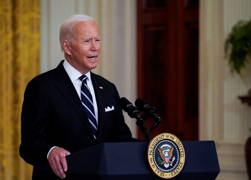 &copy; Reuters. Presidente dos EUA, Joe Biden, na Casa Branca
18/08/2021 REUTERS/Elizabeth Frantz
