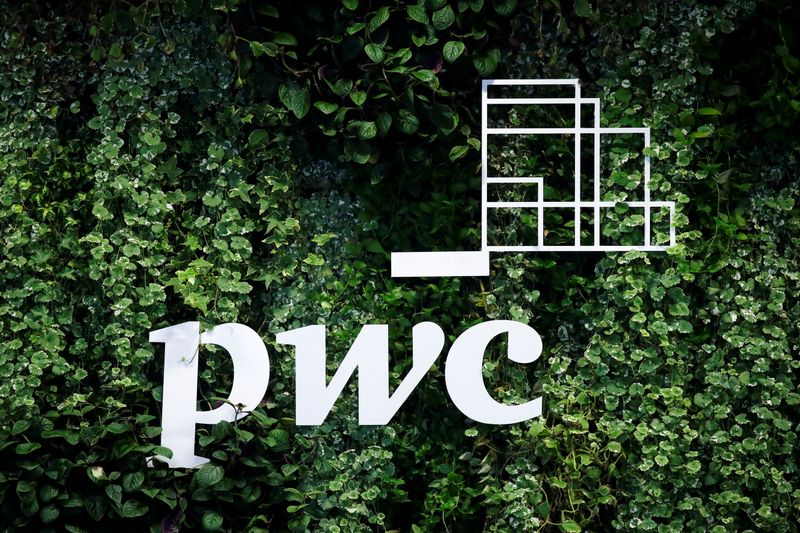 &copy; Reuters. FILE PHOTO: The logo of accounting firm PricewaterhouseCoopers (PwC) is seen on a board at the St. Petersburg International Economic Forum (SPIEF), Russia, June 6, 2019. REUTERS/Maxim Shemetov