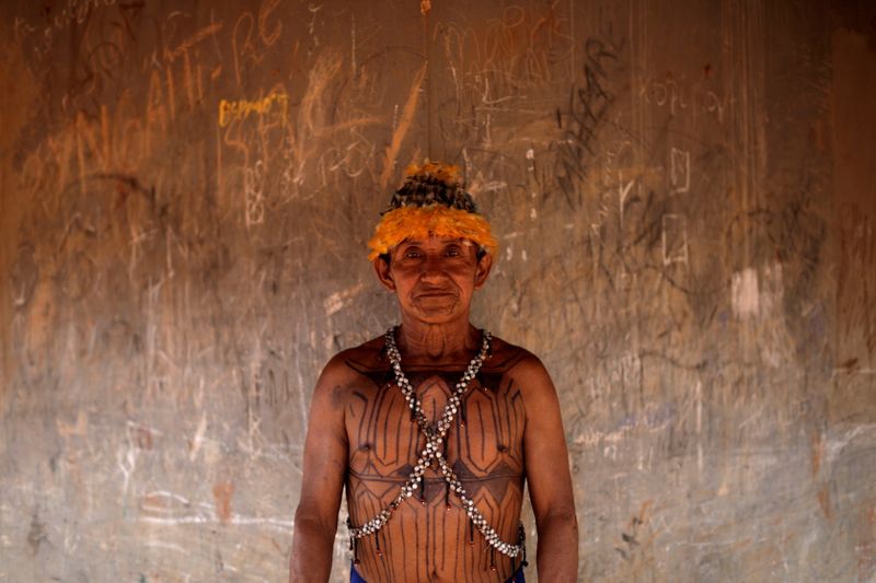 &copy; Reuters. Geraldo, do povo Munduruku, no Parque Indígena do Xingu, perto de São José do Xingu, Mato Grosso, Brasil
15/01/2020 REUTERS/Ricardo Moraes/Arquivo