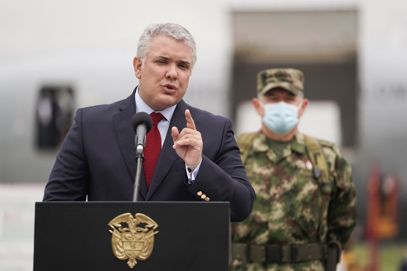 &copy; Reuters. Presidente da Colômbia, Iván Duque
1/7/2021   REUTERS/Nathalia Angarita