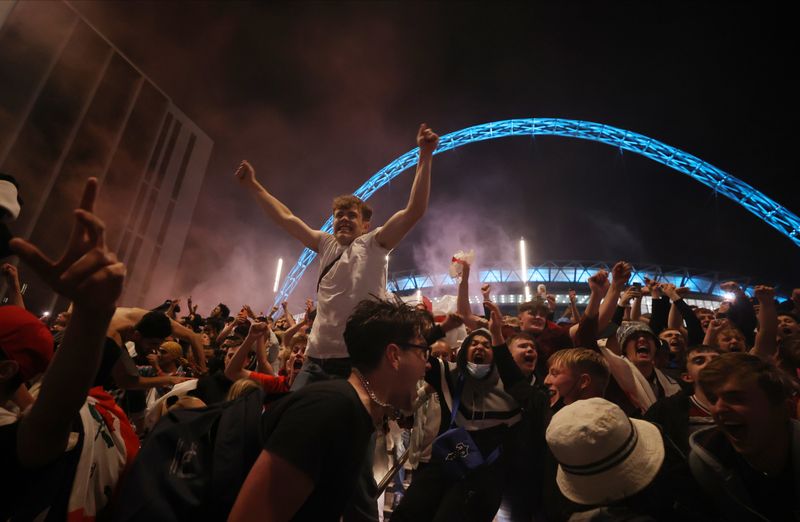 &copy; Reuters. Comemoração Itália x Inglaterra em Wembley, Londres
 11/7/2021 Action Images via Reuters/Lee Smith