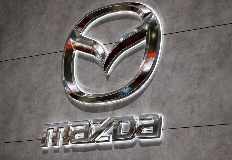 &copy; Reuters. FILE PHOTO: A Mazda logo is displayed at the 89th Geneva International Motor Show in Geneva, Switzerland March 5, 2019. REUTERS/Pierre Albouy