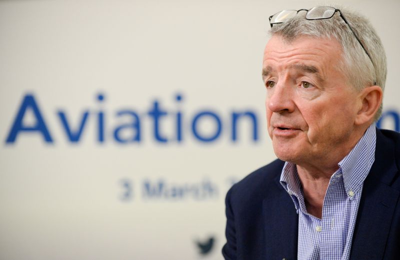 &copy; Reuters. FILE PHOTO: Ryanair Group Chief Executive Michael O'Leary attends the Europe Aviation Summit in Brussels, Belgium March 3, 2020. REUTERS/Johanna Geron