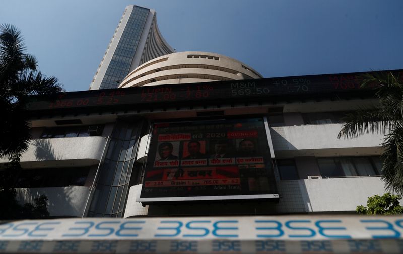 &copy; Reuters. FILE PHOTO: The Bombay Stock Exchange (BSE) building is seen in Mumbai, India, January 31, 2020. REUTERS/Francis Mascarenhas