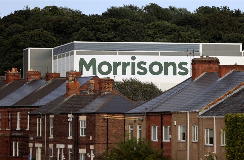 &copy; Reuters. FILE PHOTO: A view of a Morrisons supermarket in Birtley, Britain August 16 2021. Picture taken August 16 2021. REUTERS/Lee Smith/File Photo