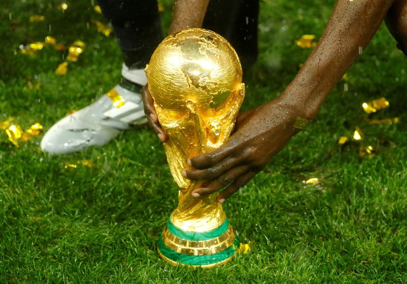 &copy; Reuters. Taça da Copa do Mundo de 2018, em Moscou, Rússia
15/07/2018 REUTERS/Kai Pfaffenbach