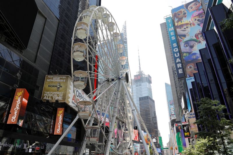 &copy; Reuters. Roda-gigante na Times Square, em Nova York
25/08/2021
REUTERS/Andrew Kelly