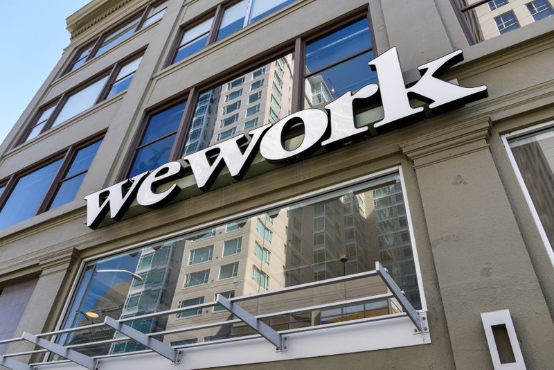 &copy; Reuters. FILE PHOTO: A WeWork logo is seen outside its offices in San Francisco, California, U.S. September 30, 2019.  REUTERS/Kate Munsch/File Photo