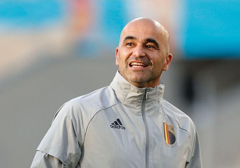 © Reuters. روبرتو مارتينيز مدرب منتخب بلجيكا لكرة القدم في صورة من أرشيف رويترز.