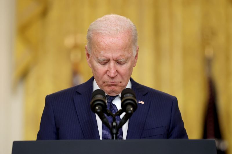 &copy; Reuters. President dos EUA Joe Biden na Casa Branca, em Washington.
26/08/2021 
REUTERS/Jonathan Ernst     